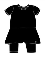 Load image into Gallery viewer, 🇨🇦 Reversible Opening Ready Set Romper® Twirl in Jet Black

