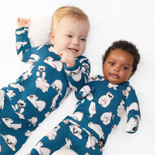 Load image into Gallery viewer, 🇨🇦  Front Opening Ready Set Romper® in Minted O.G Polar Pals
