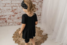 Load image into Gallery viewer, 🇨🇦 Reversible Opening Ready Set Romper® Twirl in Jet Black
