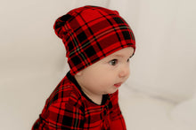 Load image into Gallery viewer, Beanie in Tartan Plaid | Bamboo Viscose
