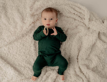 Load image into Gallery viewer, Front Opening Romper in Sage | Ribbed Bamboo Viscose
