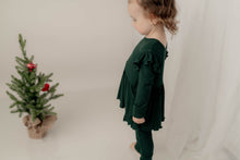 Load image into Gallery viewer, Switch-A-Roo ™ Reversible Opening Twirl Romper in Sage | Ribbed Bamboo Viscose
