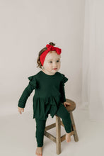 Load image into Gallery viewer, Switch-A-Roo ™ Reversible Opening Twirl Romper in Sage | Ribbed Bamboo Viscose
